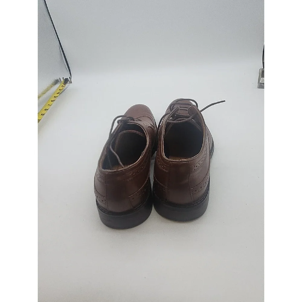 DAVID STONE MEN'S BROWN  OXFORD LACE UP DRESS‎ SHOES SIZE 10.5